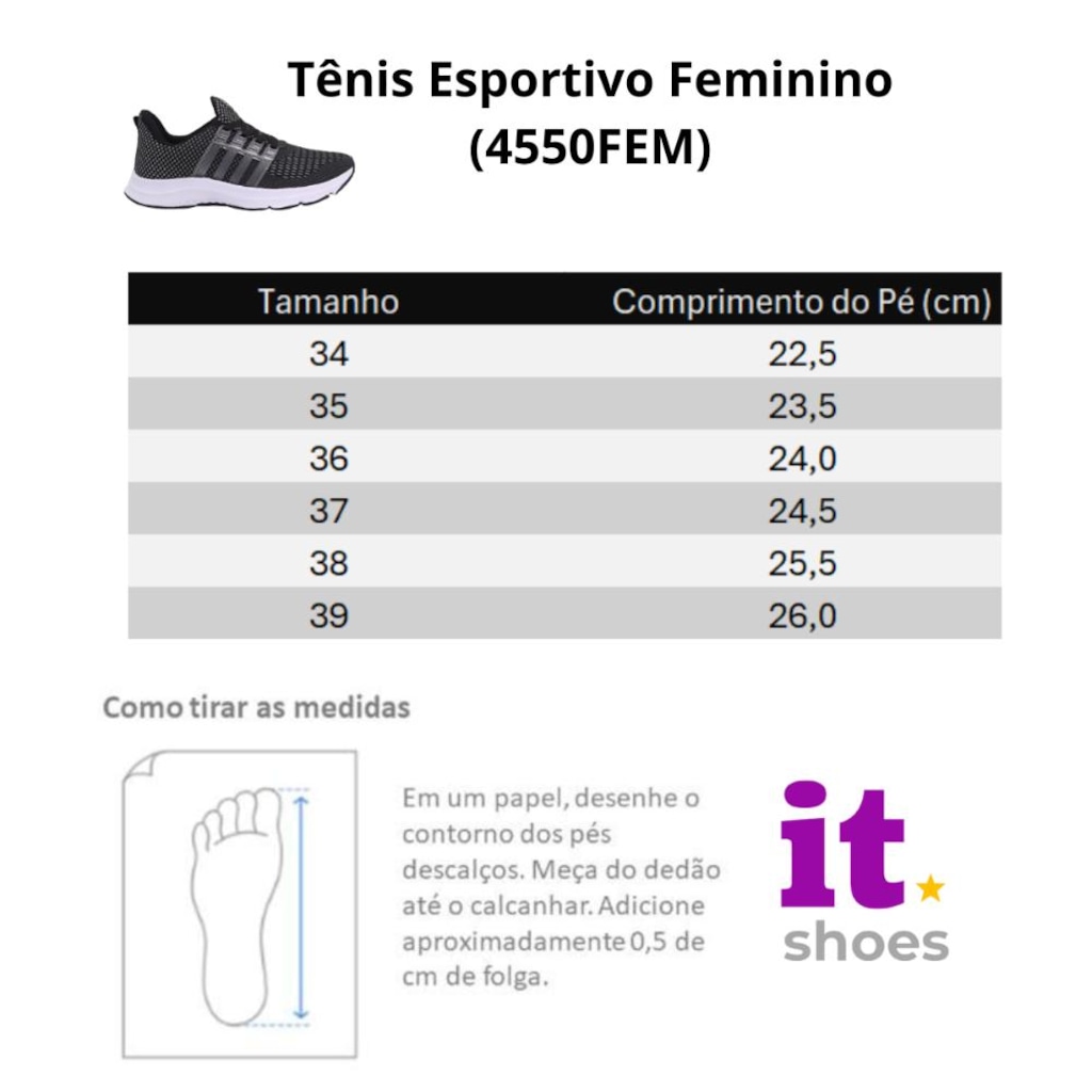 Imagem 5 do produto Tênis Feminino Esportivo Caminhada Academia Corrida Musculação