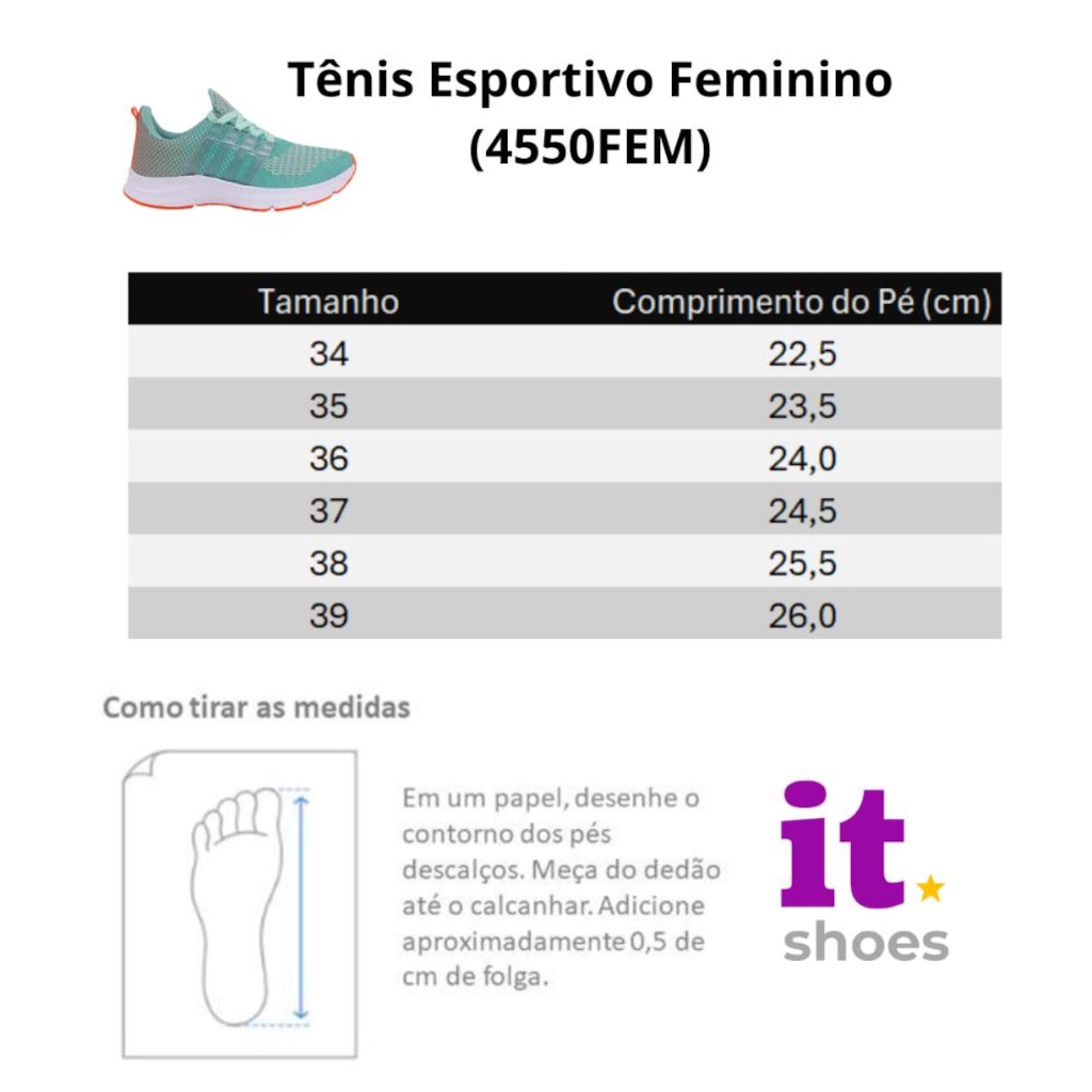 Imagem 5 do produto Tênis Feminino Esportivo Caminhada Academia Corrida Musculação
