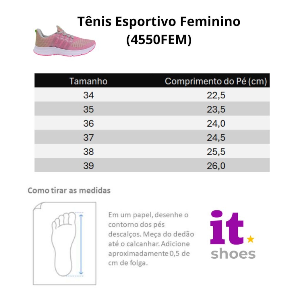 Imagem 5 do produto Tênis Feminino Esportivo Caminhada Academia Corrida Musculação