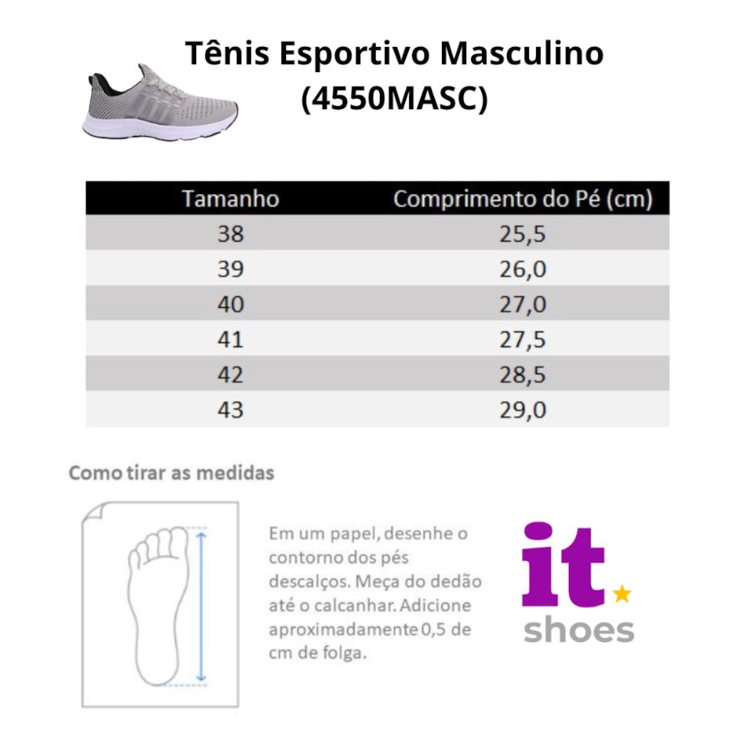 Imagem 5 do produto Tênis Masculino It Shoes Esportivo