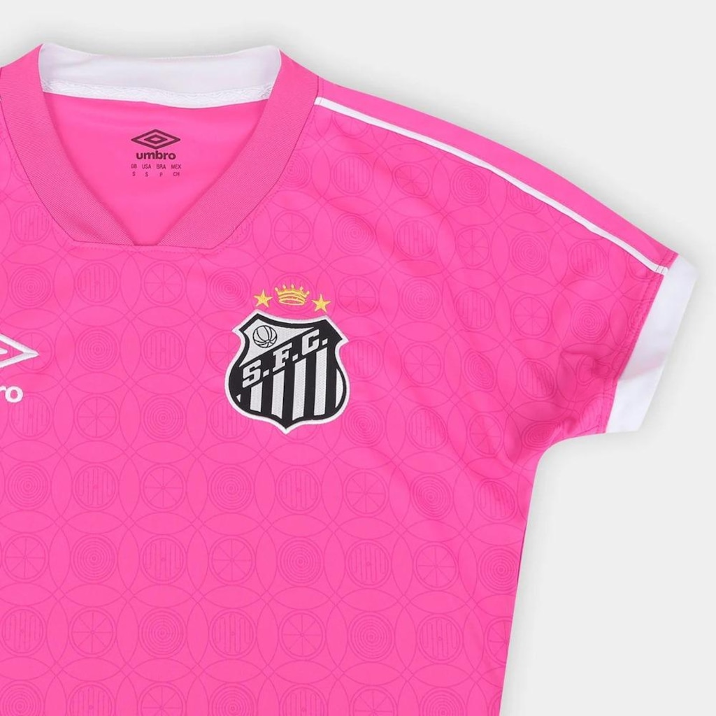 Imagem 4 do produto Camisa do Santos Outubro Rosa 2023/24 s/nº Umbro Feminina