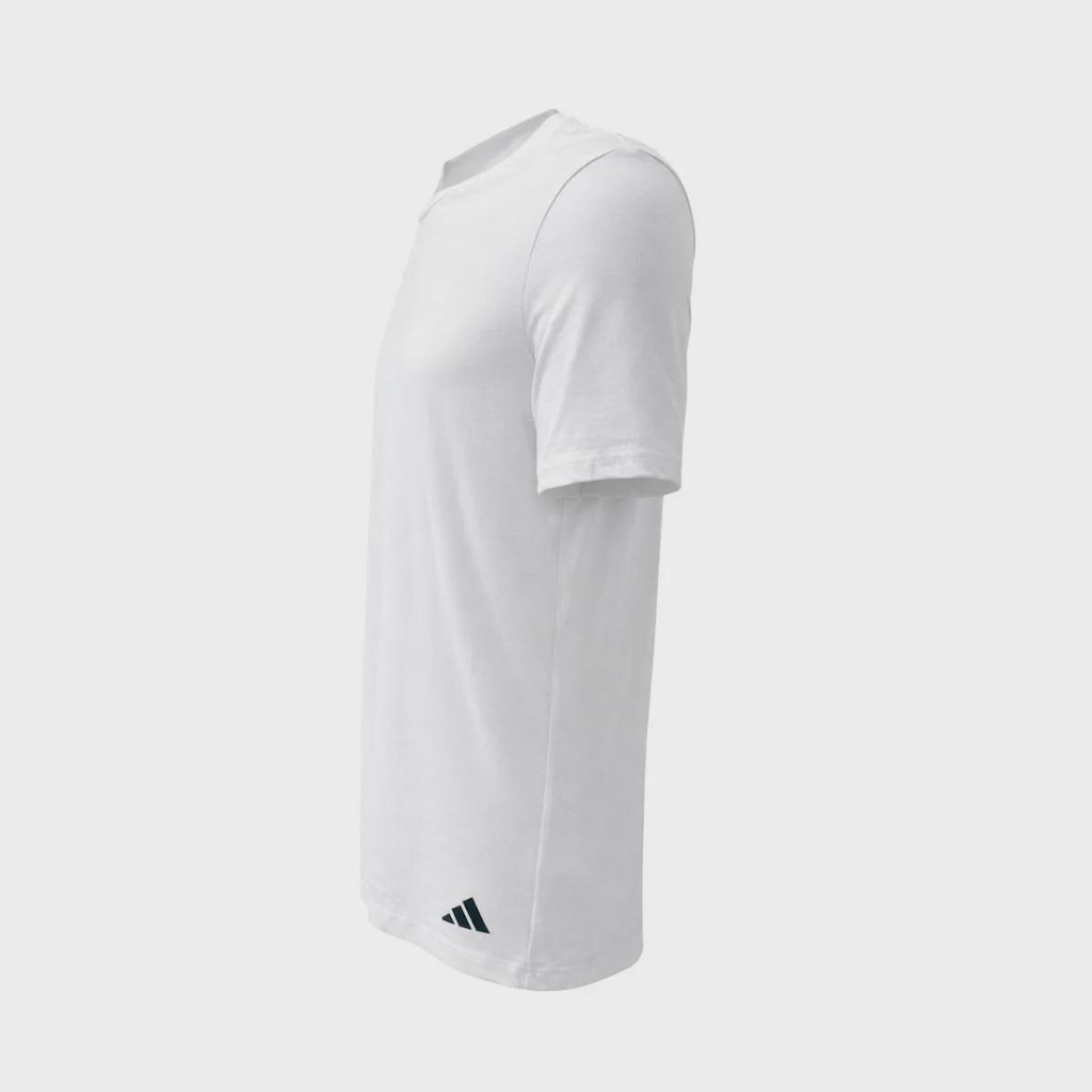 Imagem 2 do produto Camiseta Slim Manga Curta Básica Masculina Adidas Branca