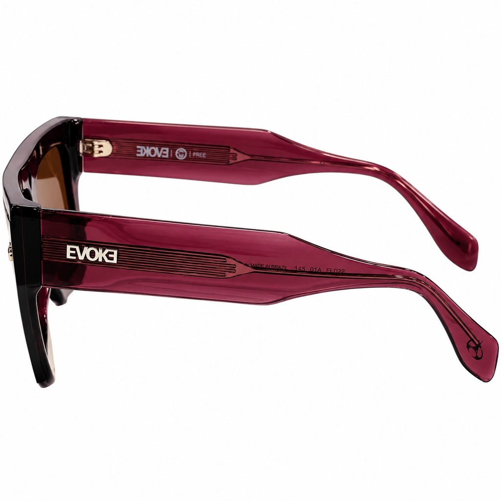 Imagem 3 do produto Óculos Evoke EVK 64 R02 Cristal Dark Fucsia/ Lente Silver Brown Total - Adulto