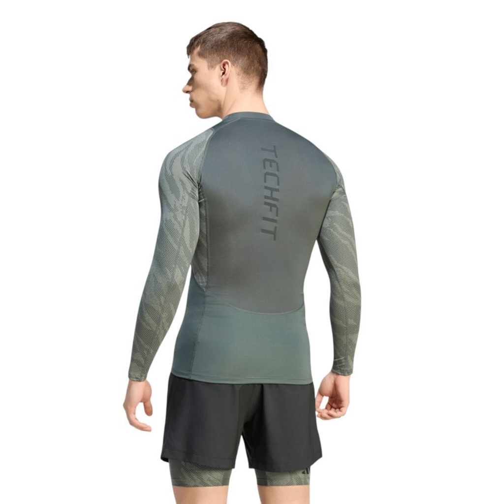 Imagem 2 do produto Camisa adidas Techfit AOP Manga Longa Masculino