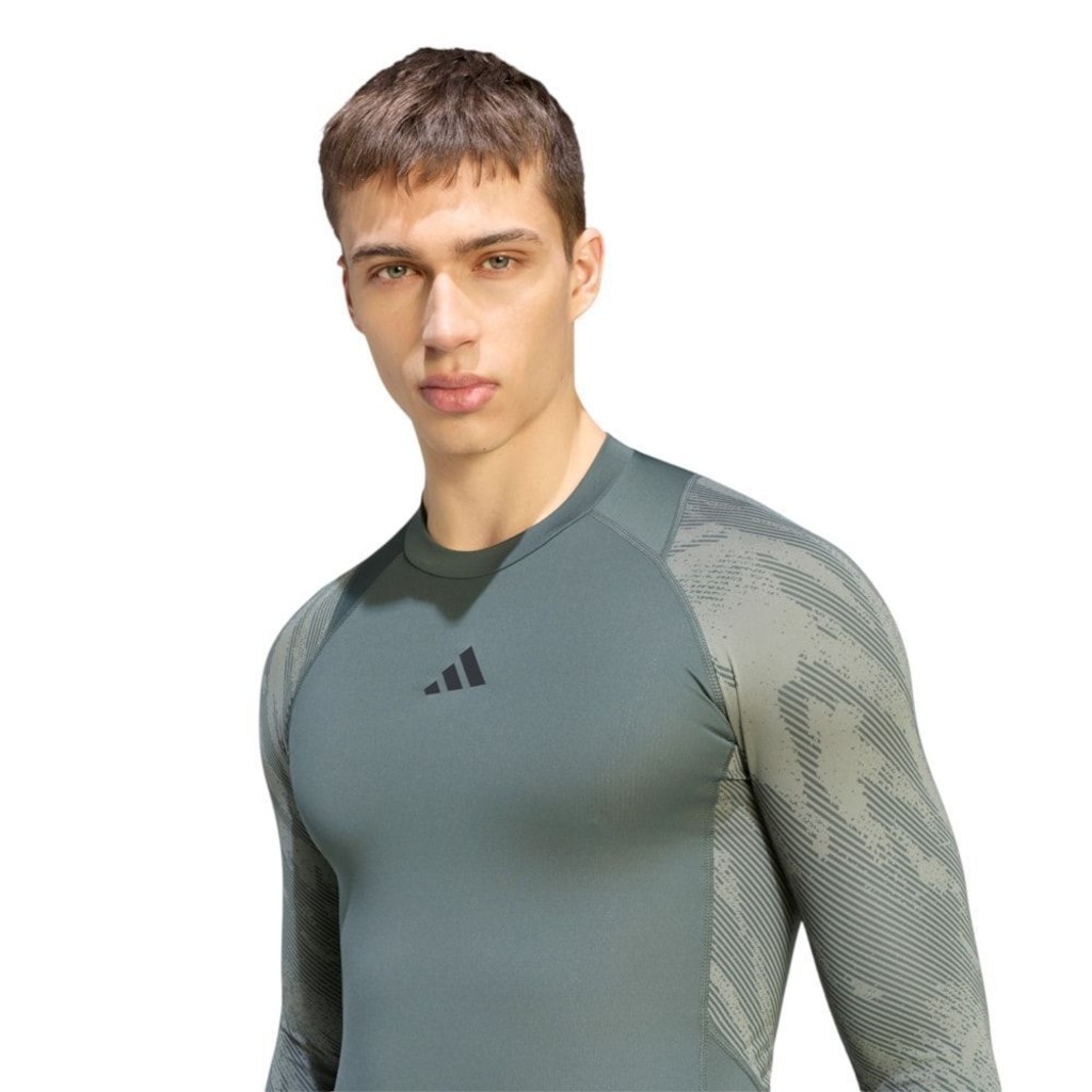 Imagem 3 do produto Camisa adidas Techfit AOP Manga Longa Masculino