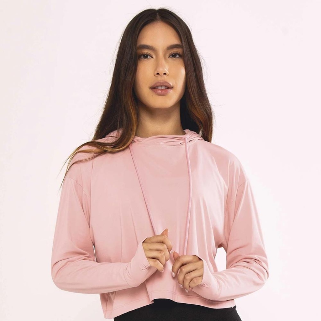 Imagem 1 do produto Cropped Feminino Alto Giro Luna Manga Longa Capuz