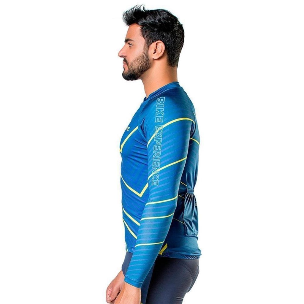Imagem 2 do produto Camisa Ciclista Elite Masculina Bike Manga Longa Conforto