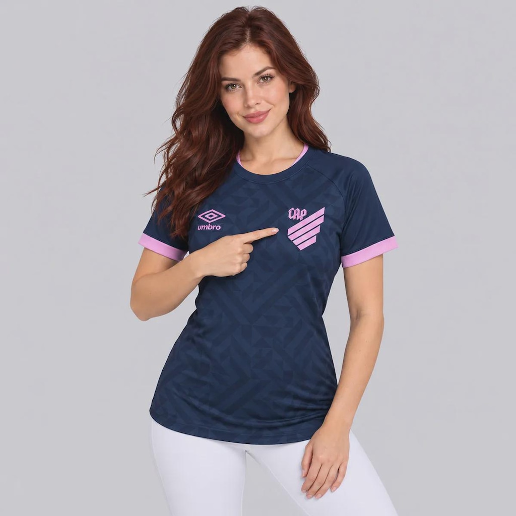 Imagem 3 do produto Camisa do Athletico Paranaense Outubro Rosa 26/27 Umbro Torcedor Feminina