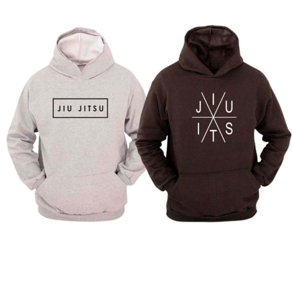 Imagem 1 do produto KIT 2 Moletom Ragor Algodão Luta Jiu Jitsu Blusa Frio Masculino