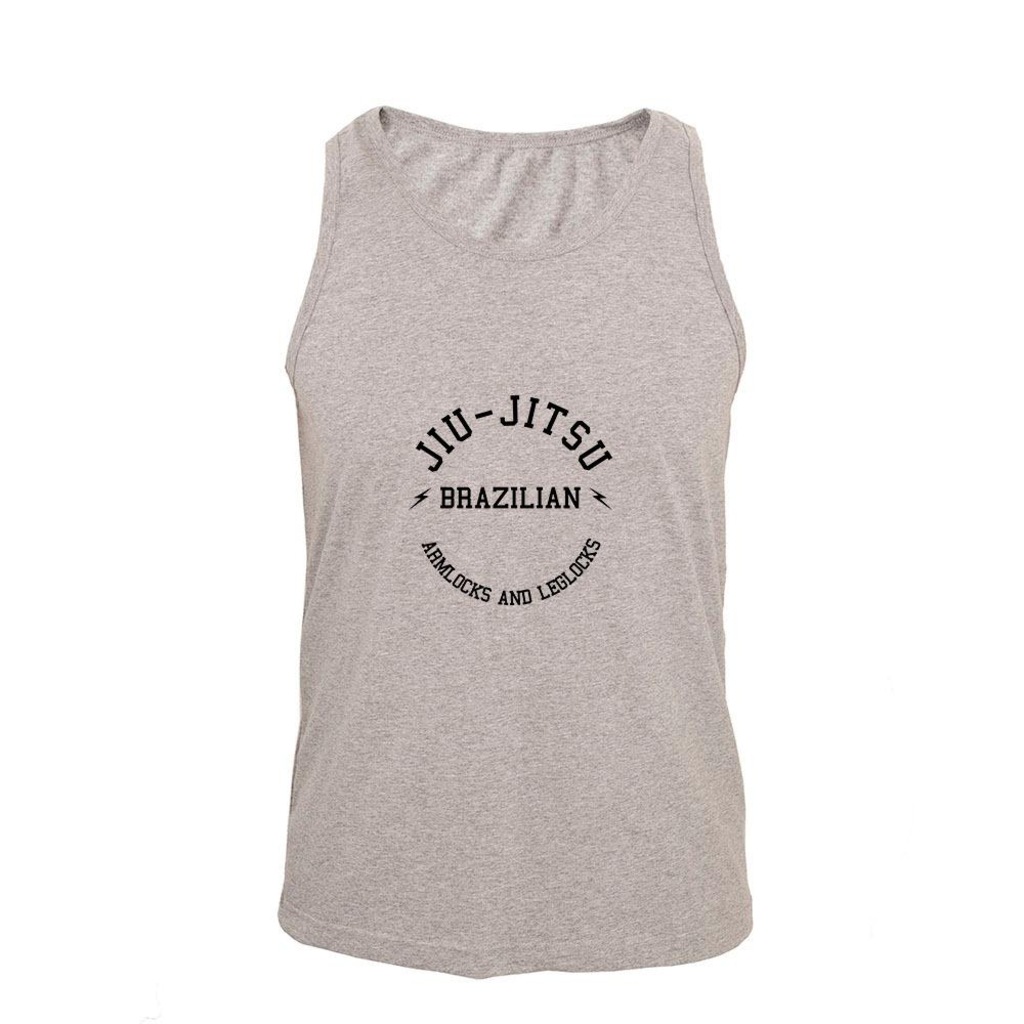 Imagem 1 do produto Camiseta Regata Masculina Algodão Jiu Jitsu Arm Lock Básica