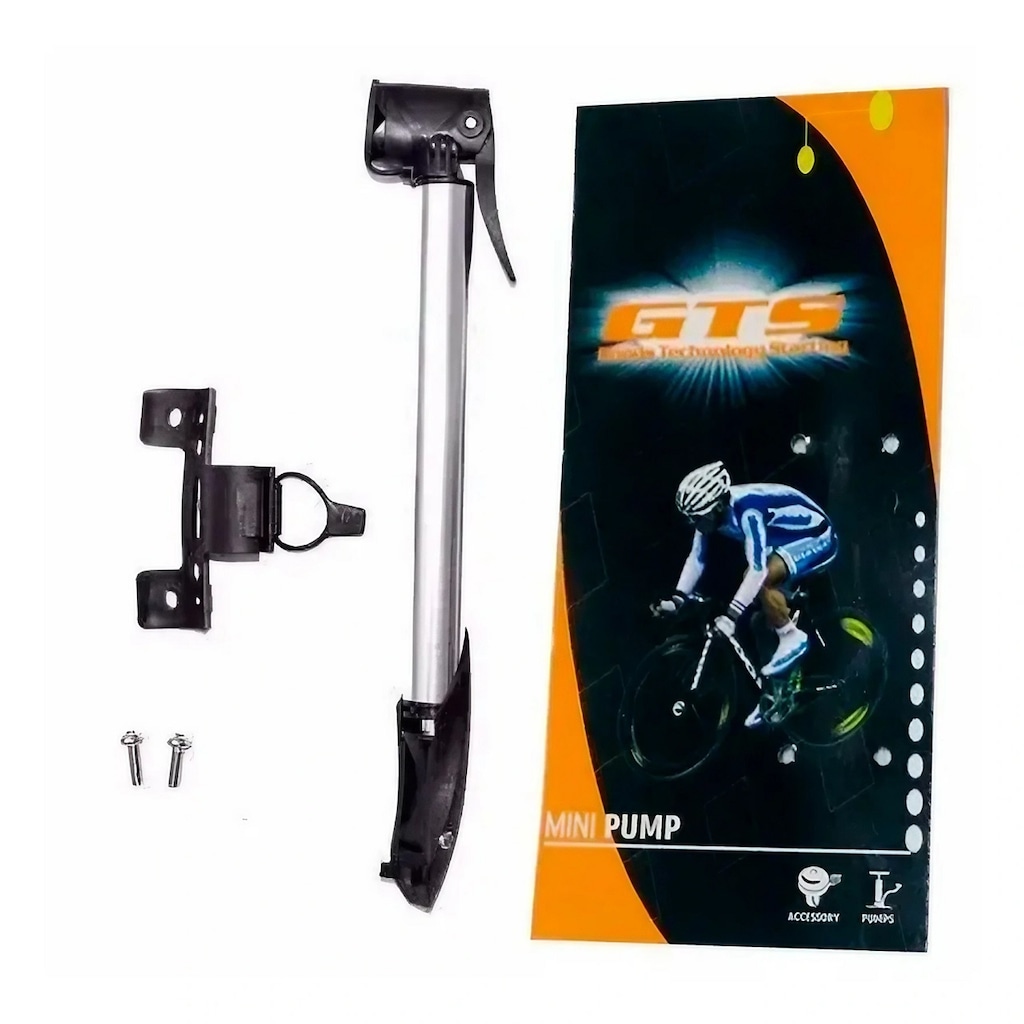 Imagem 1 do produto Bomba de Encher Pneu Bicicleta Alumínio Bico Duplo GTS
