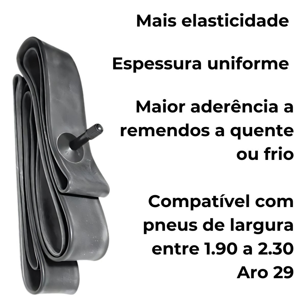Imagem 5 do produto Camara De Ar Bicicleta 29x1.9/2.3 48mm Rubber Bico Americano kenda