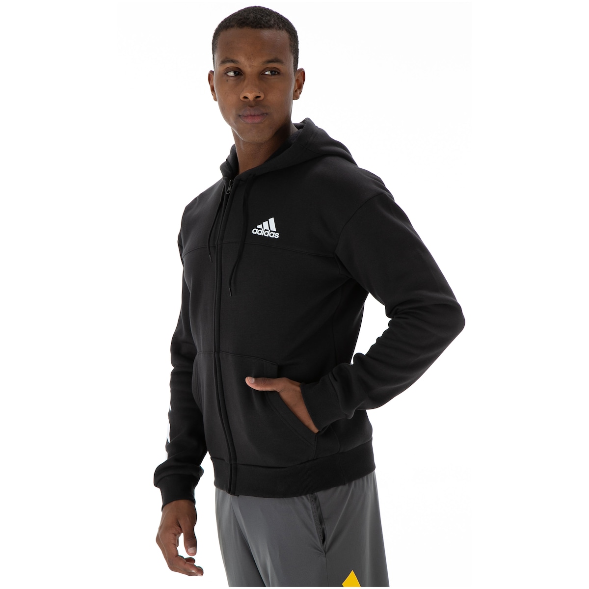 Jaqueta de Moletom com Capuz adidas Sport Full Zip Masculina