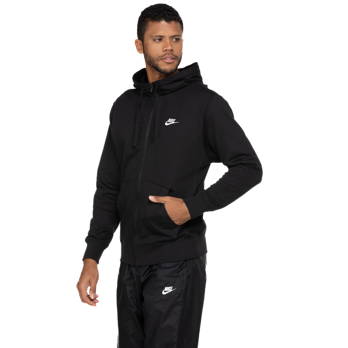 Jaqueta com Capuz Nike Club Hoodie FZ FT - Masculina | Centauro