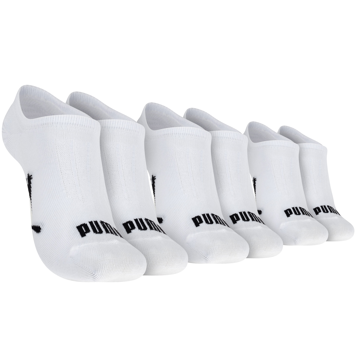 Kit de Meias Sapatilha Puma Esportiva com 3 Pares - 34 a 39 - Adulto - Foto 1