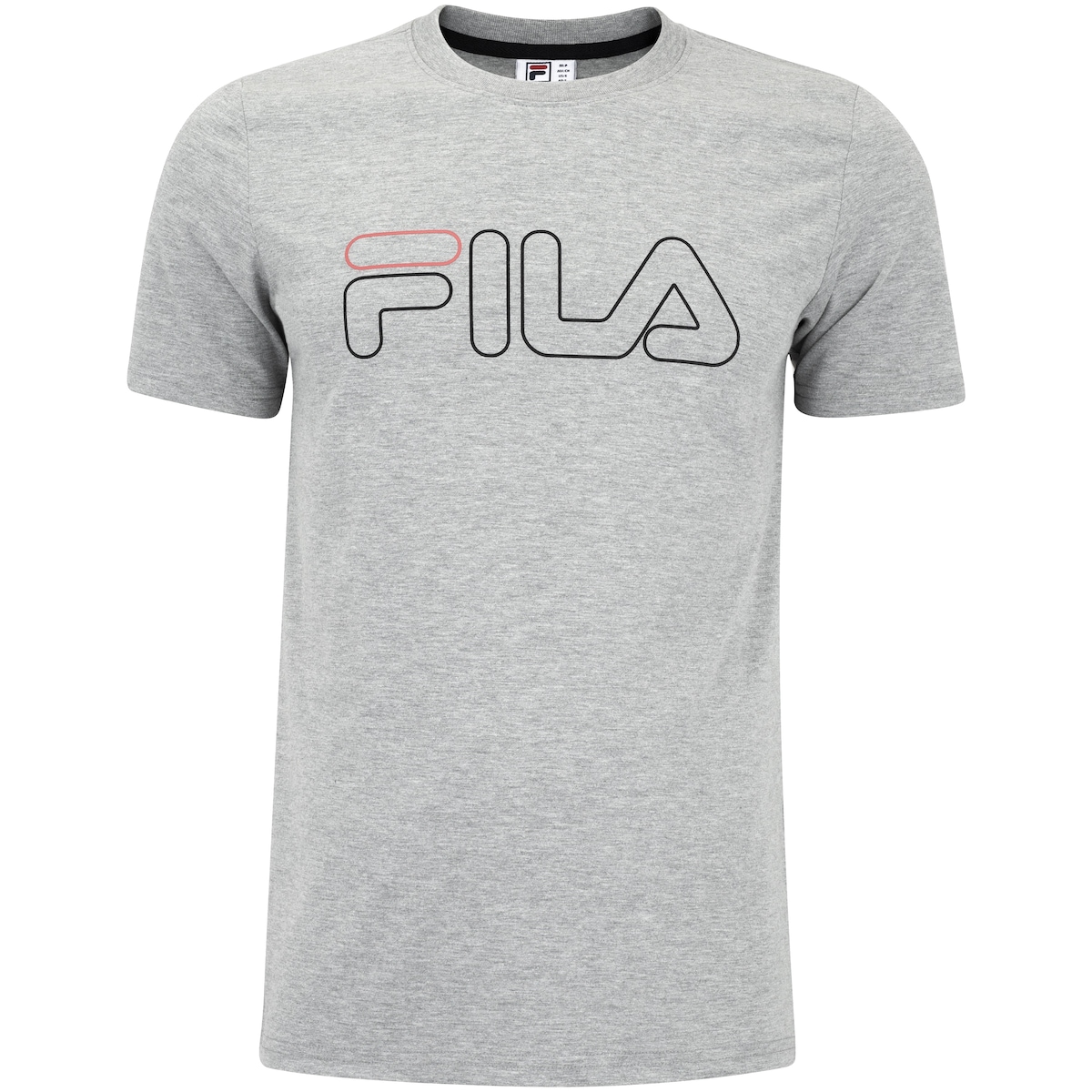 Camiseta Masculina Fila Manga Curta Letter Outline em Promoção