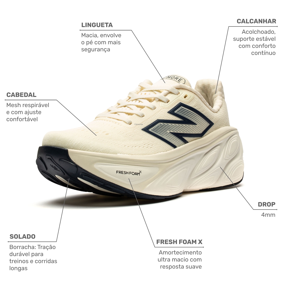 Tênis New Balance Fresh Foam X More V5 Feminino | Centauro