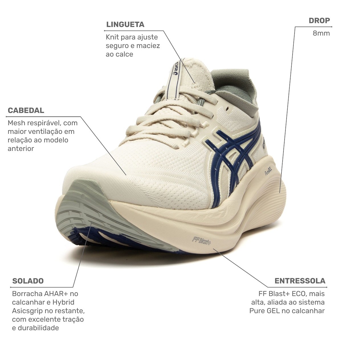 Tênis ASICS Gel-Nimbus 27 ATC Masculino | Centauro