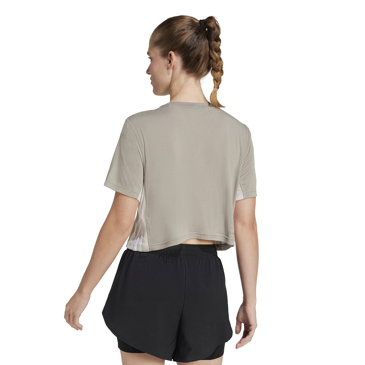 Blusa Cropped Feminina adidas Treino Essentials Colorblock em
