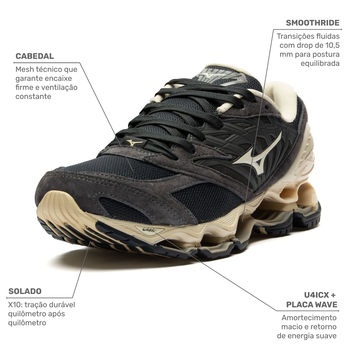 Tênis Mizuno Wave Prophecy LS Masculino - Foto 2