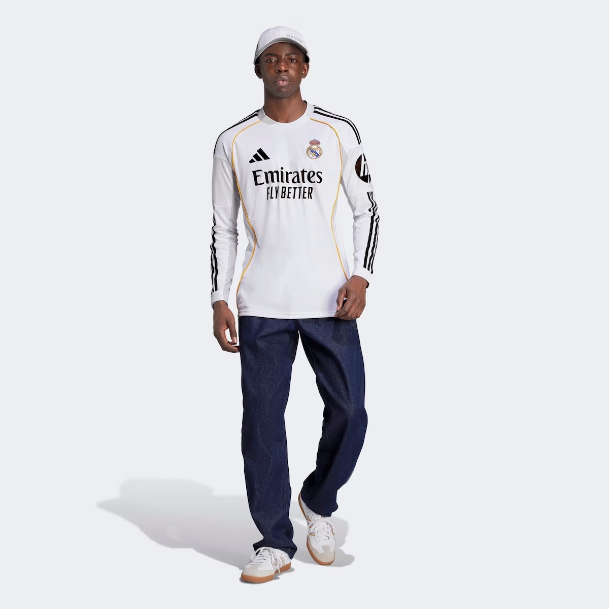 adidas Real Madrid 長袖ユニフォーム25/26 Camisa do Real Madrid I 25/26 adidas Manga Longa Masculina | Centauro