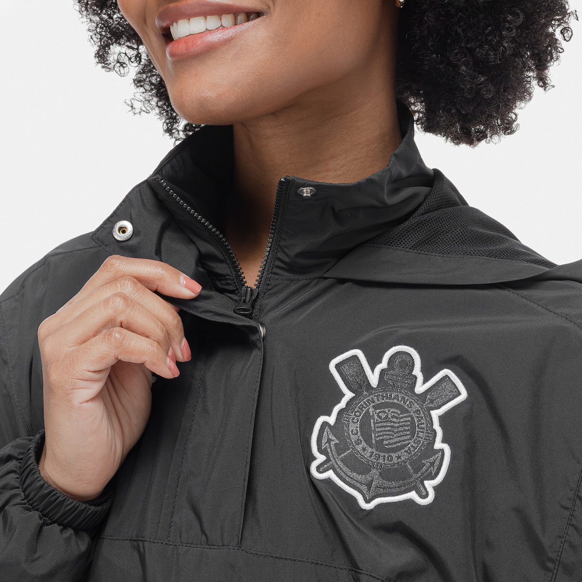 Blusão do Corinthians Nike Sportwear Heritage Woven Feminino em