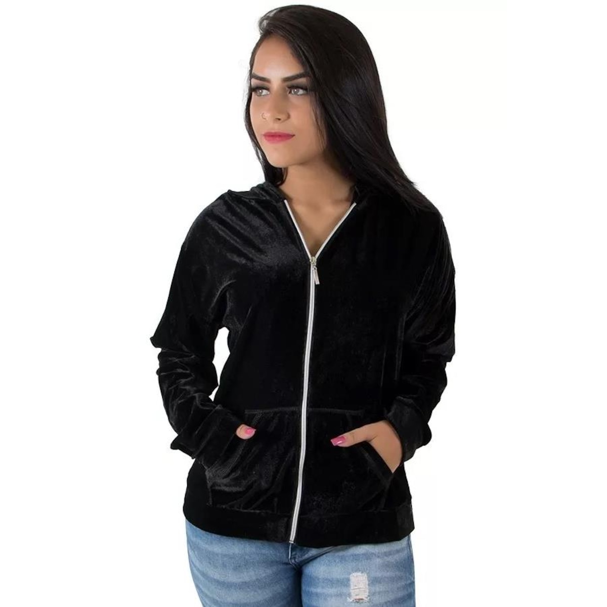 Jaqueta Calif Veludo Plush Feminino Centauro