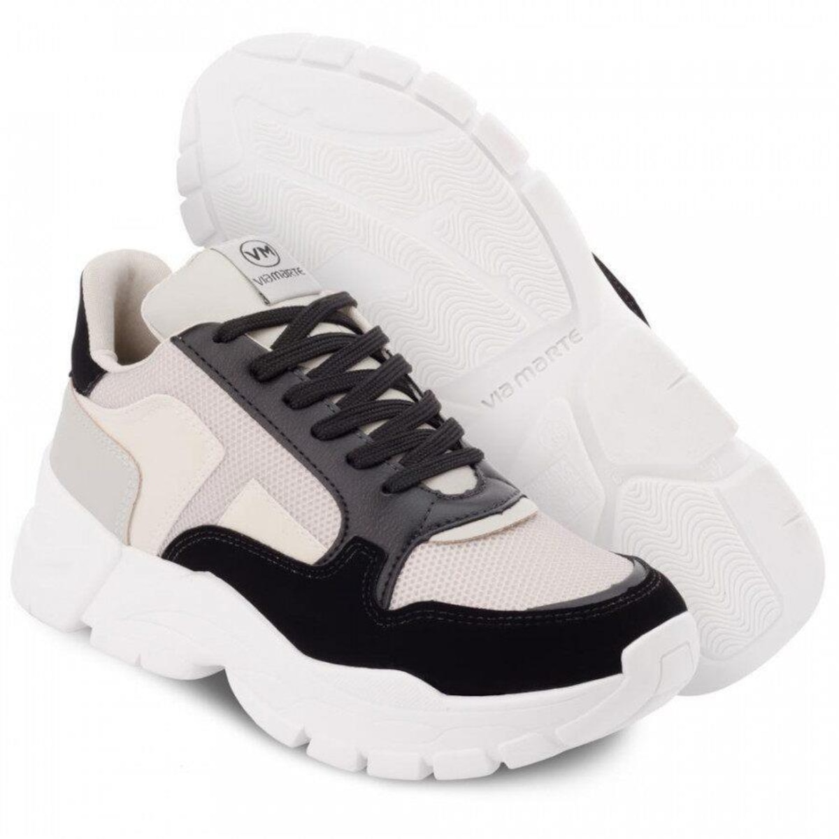 Tênis Via Marte Chunky Recortes Amarração Feminino Centauro