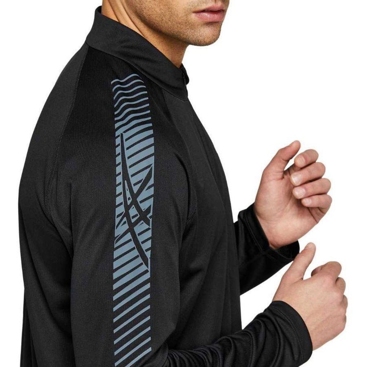 S.A　1011 Camiseta Manga Longa Asics Icon 1/2 Zip - Masculino | Centauro