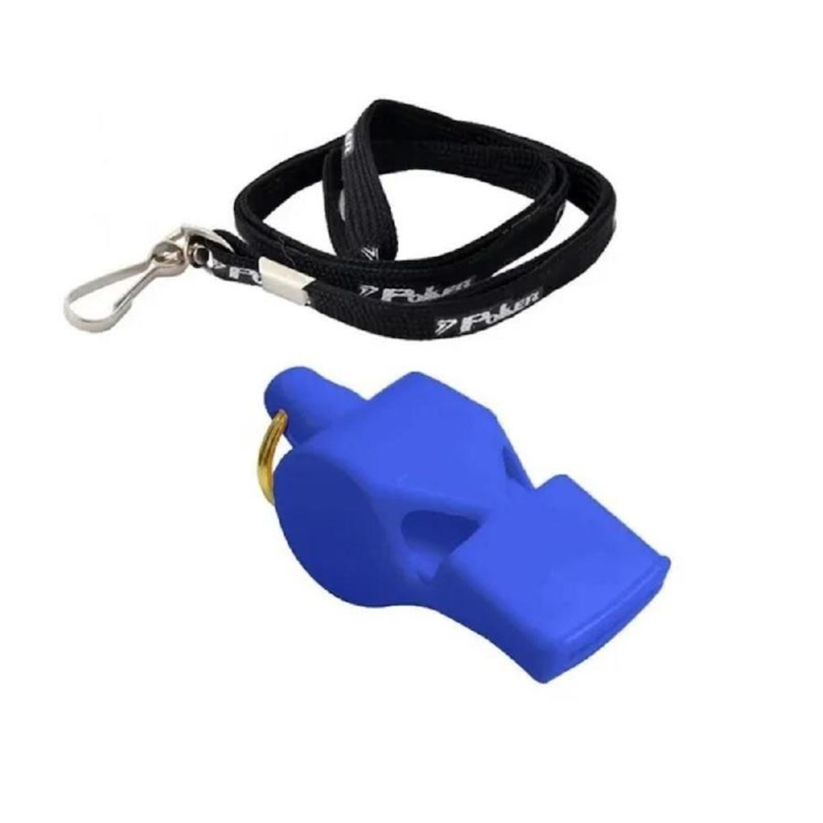 Apito de Plástico Poker Sabiá com Cordão e Mosquetão - Foto 1