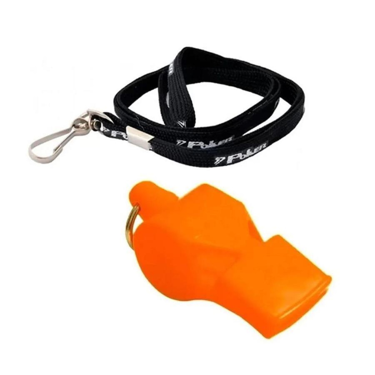 Apito de Plástico Poker Sabiá com Cordão e Mosquetão - Foto 2