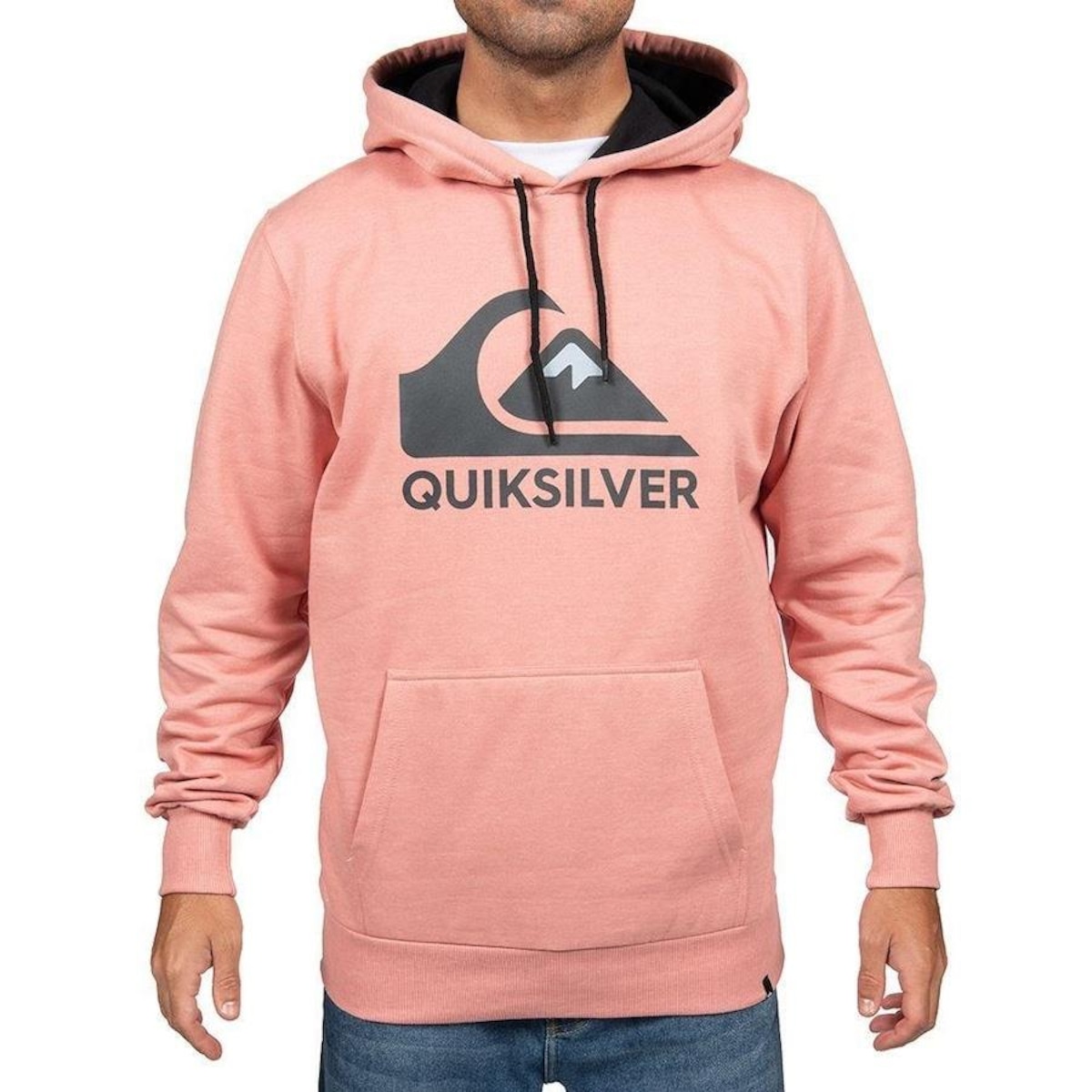 Blusão de Moletom com Capuz Quiksilver Full Logo Masculino em
