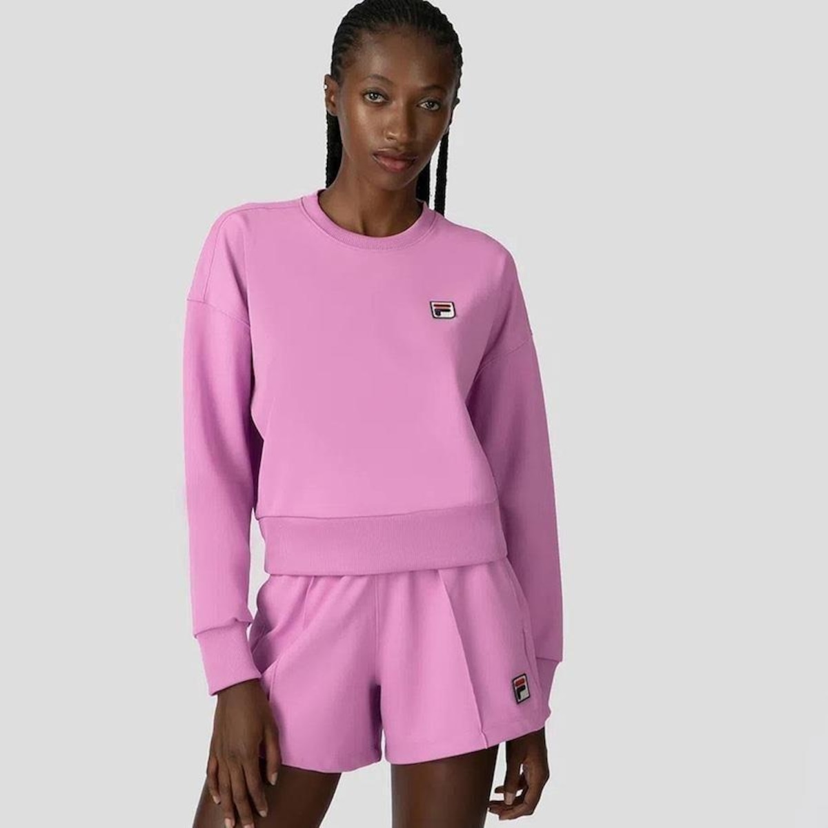 Blusa Cropped de Moletom Fila Line Fbox II Feminina Centauro