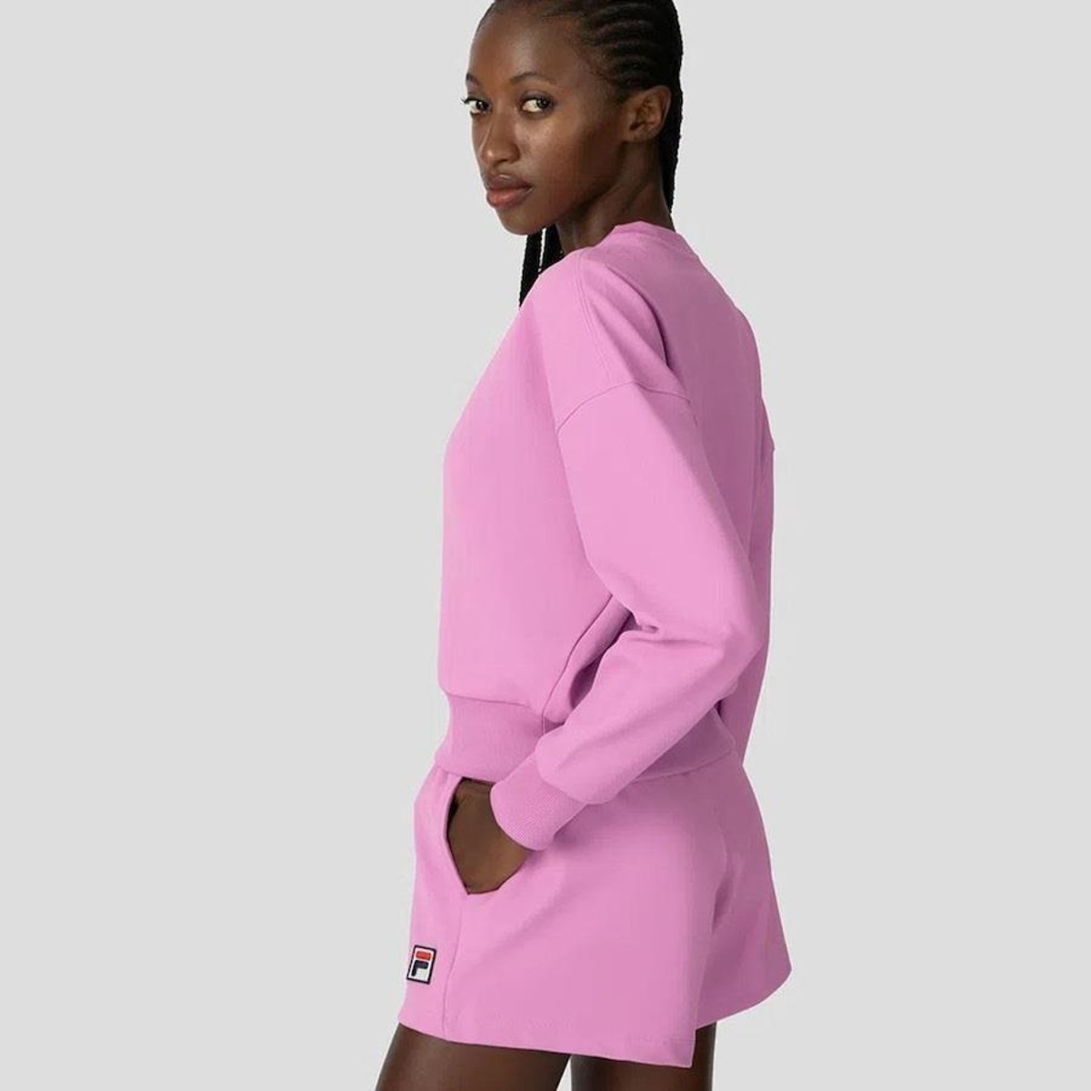 Blusa Cropped de Moletom Fila Line Fbox II Feminina Centauro