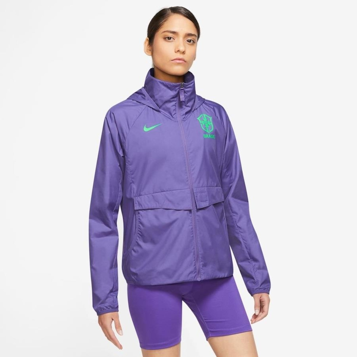 Jaqueta com Capuz Nike Brasil Feminina Centauro