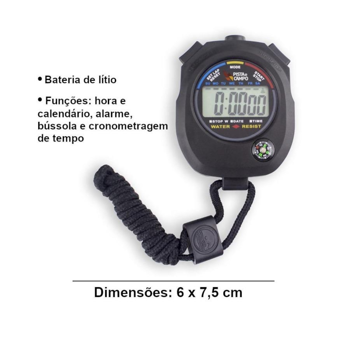 Timer Horas Cronometro Cronômetro Digital De Mão Pista E Campo