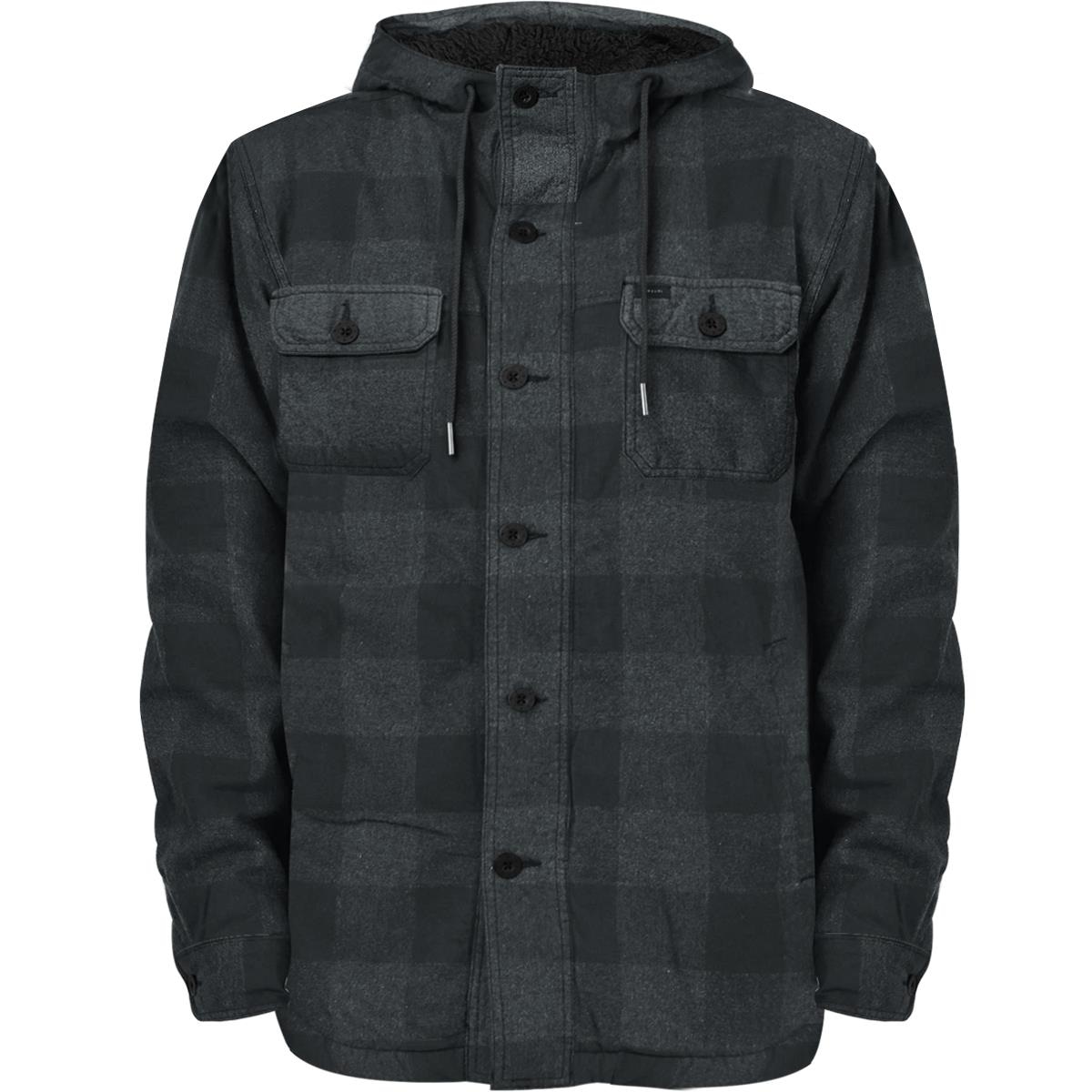 Jaqueta Rip Curl Flanelada Xadrez Sounds Hooded Washed Black