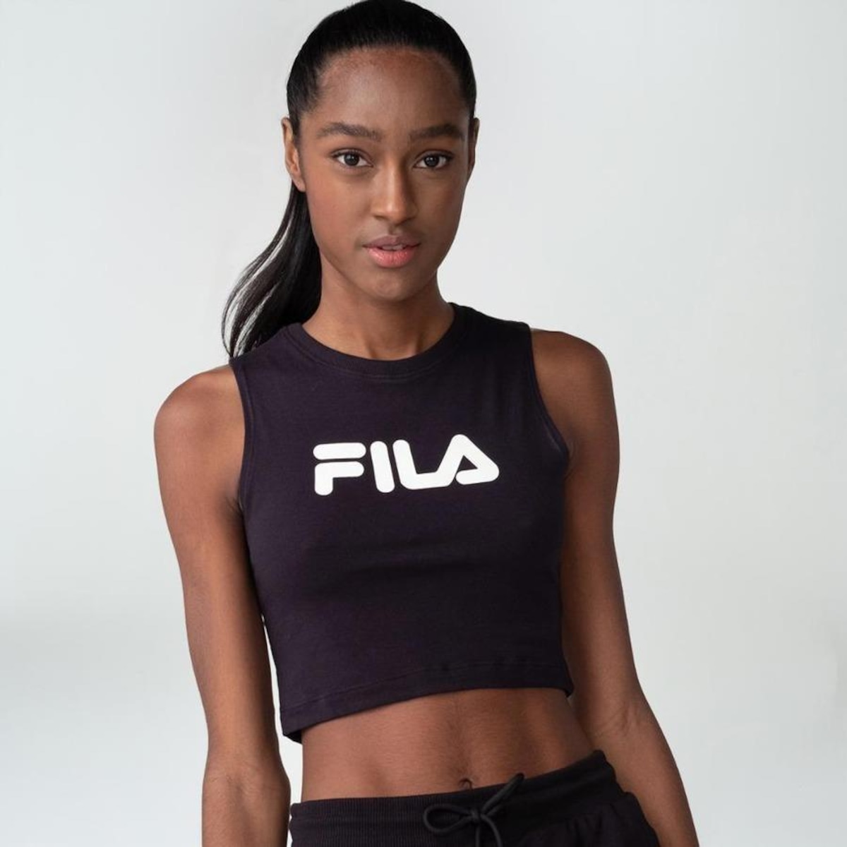 Top Fitness Fila Cropped Elastic Feminino Centauro