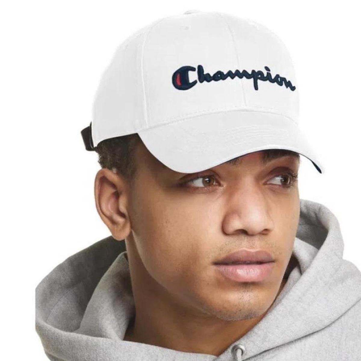 Boné Aba Curva Champion Script Logo Strapback Adulto em