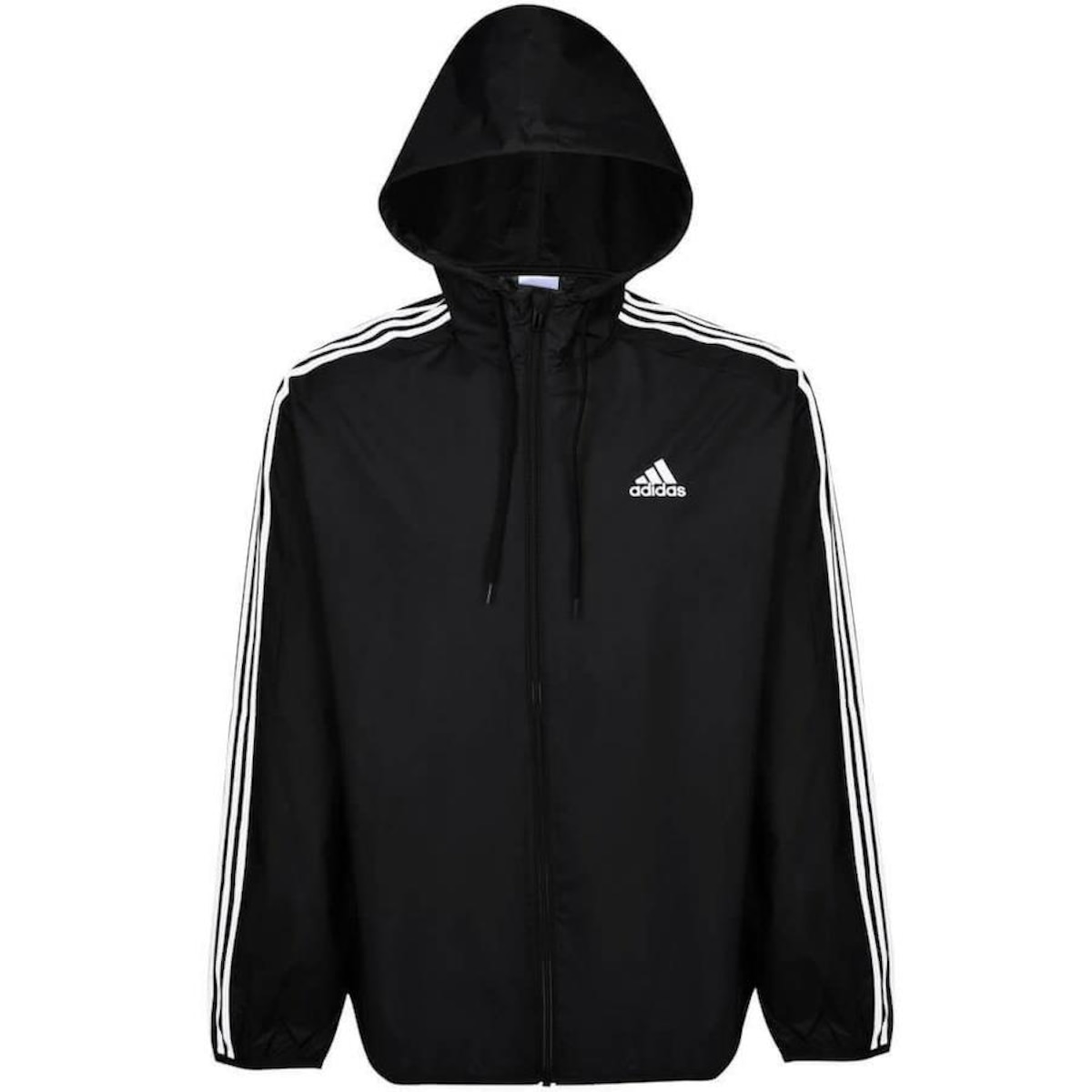 Jaqueta Corta-Vento Masculina adidas com Capuz Listras Centauro