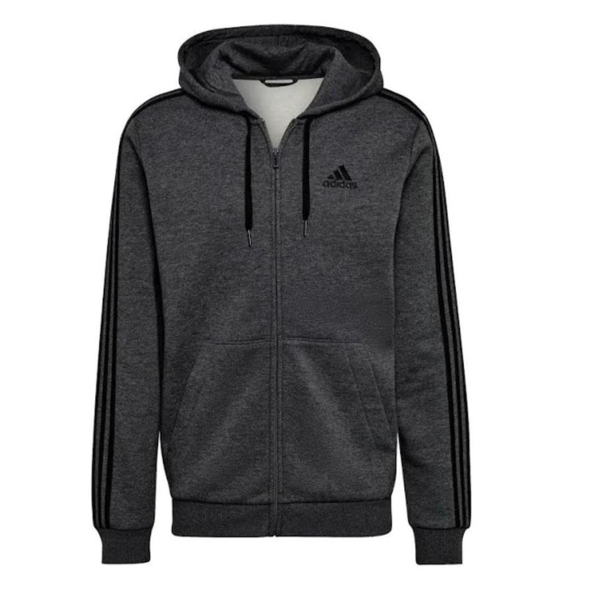 Moletom adidas Capuz Zíper Essentials 3-Stripes Masculino Centauro - Main Image