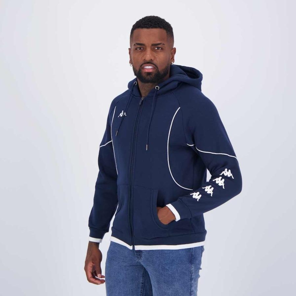 Foto de Moletom MV Sport Masculino - Capuz Algodão/Poliéster Urze PP