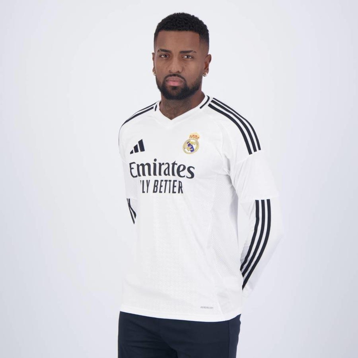 Camisa Real Madrid I Manga Longa 2025 adidas - | Centauro