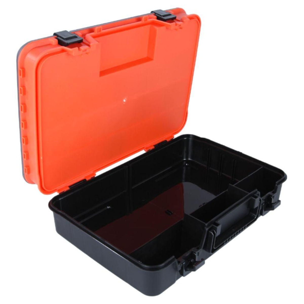 Maleta de Pesca Compartimento Duplo Divisórias Trava Facil Pesca