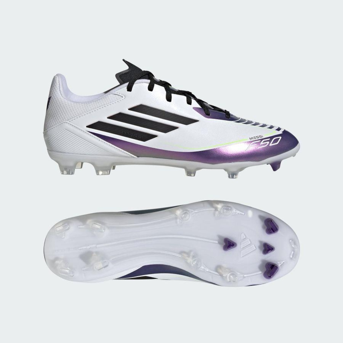 adidas F50 MESSI ホワイト/パープル Chuteira de Campo adidas Messi F50 League Firm/Multi-Ground