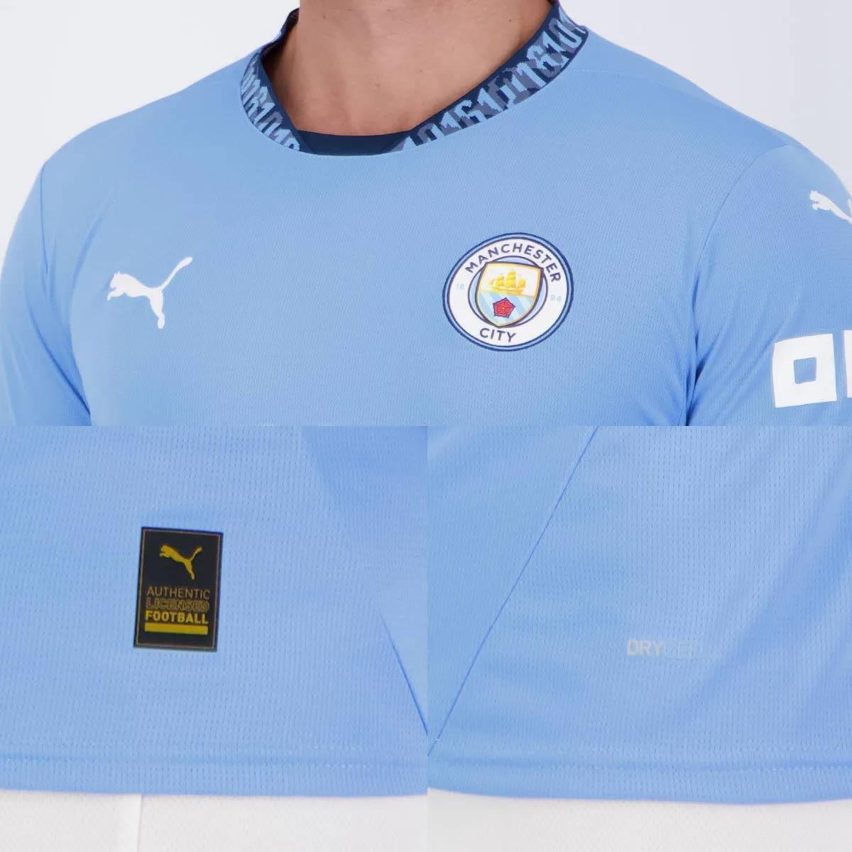 Camisa Manchester City Home 2025 Puma 9 Haaland Masculina em