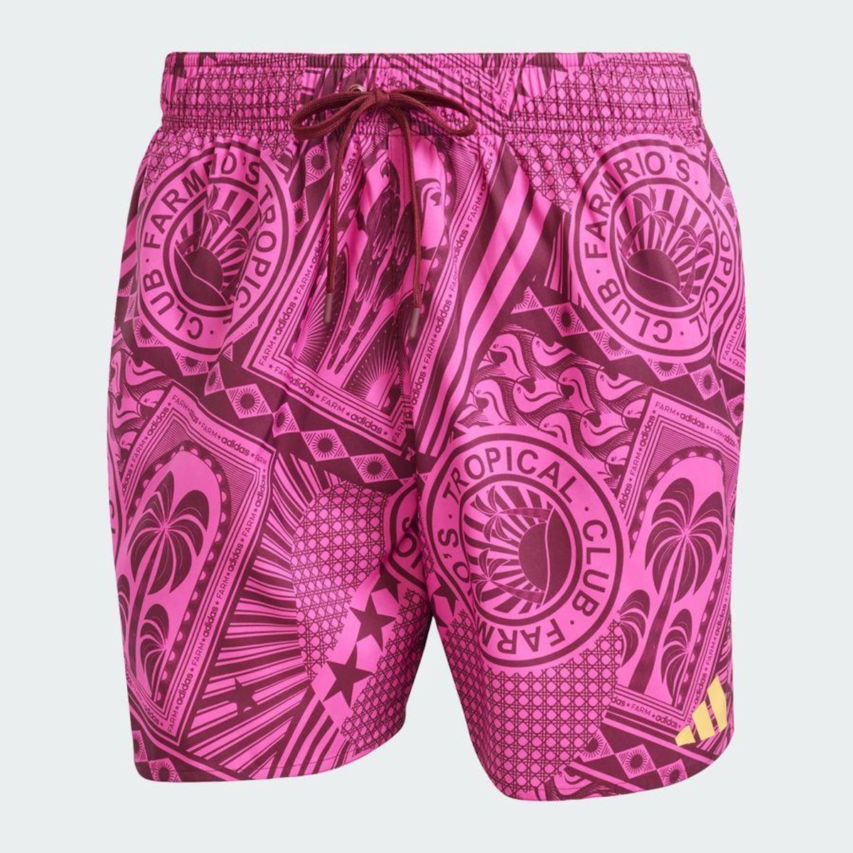 Short de Natação adidas 5-Inch adidas X Farm Três Listras