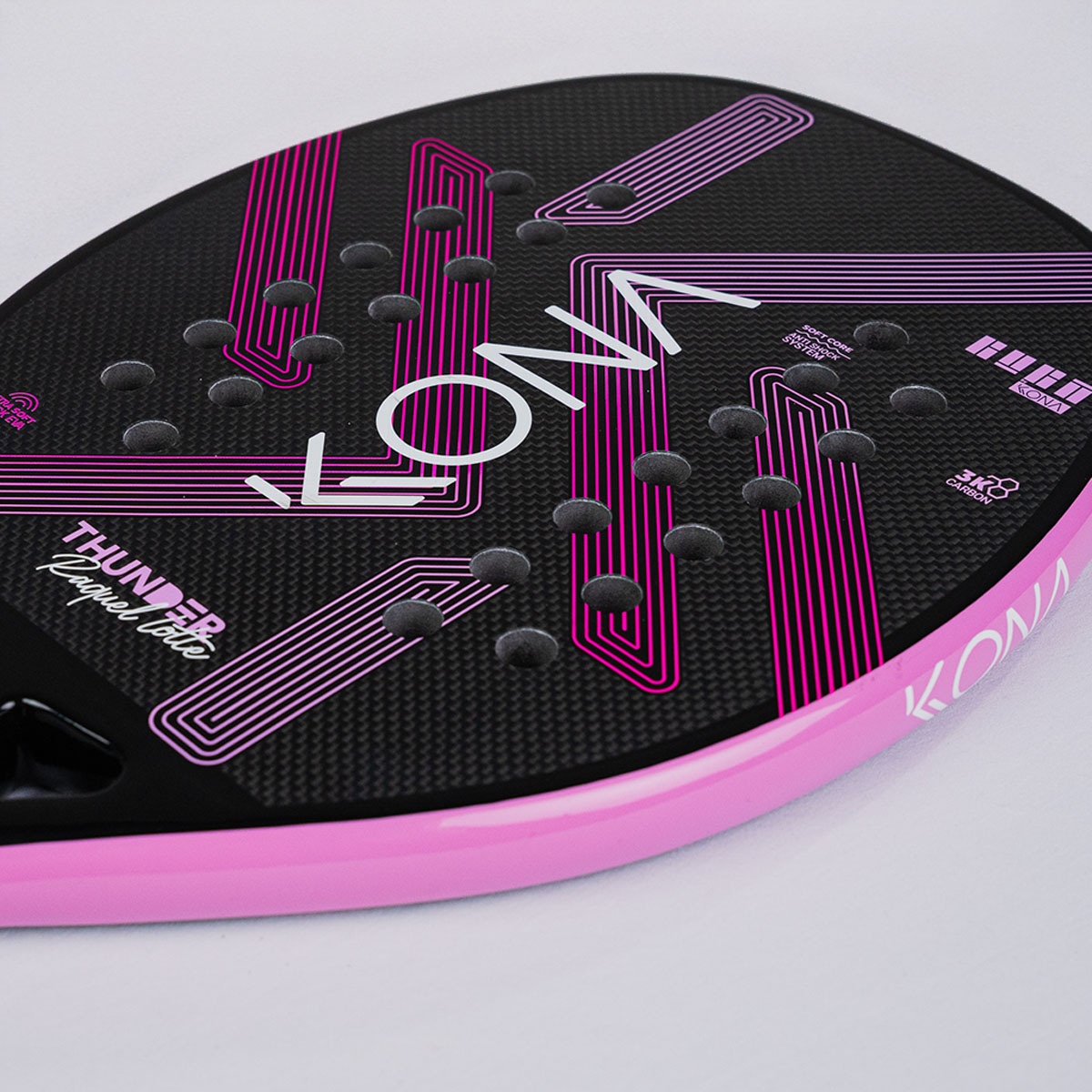 Raquete Beach Tennis Kona Thunder Pink 3k Raquel Lotte 2025