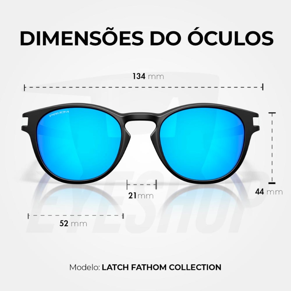 Óculos de Sol Oakley Latch Matte Black Prizm Sapphire Fantom