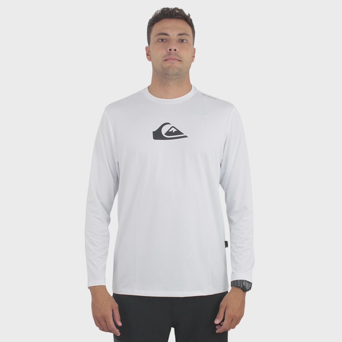 Camiseta Manga Longa Quiksilver Surf Solid Streak Masculina